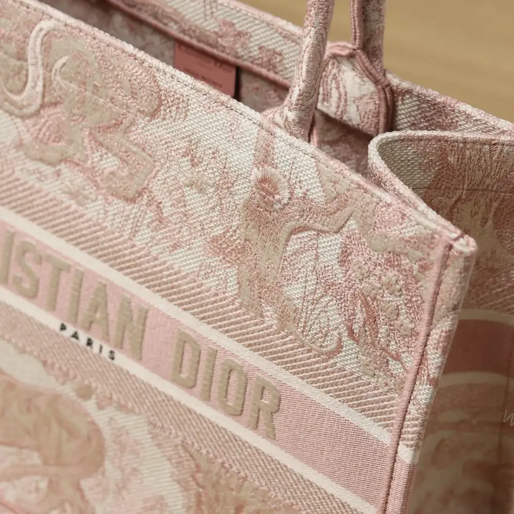 View 6 of 高仿Dior*BookTote系列粉色茹伊M手袋