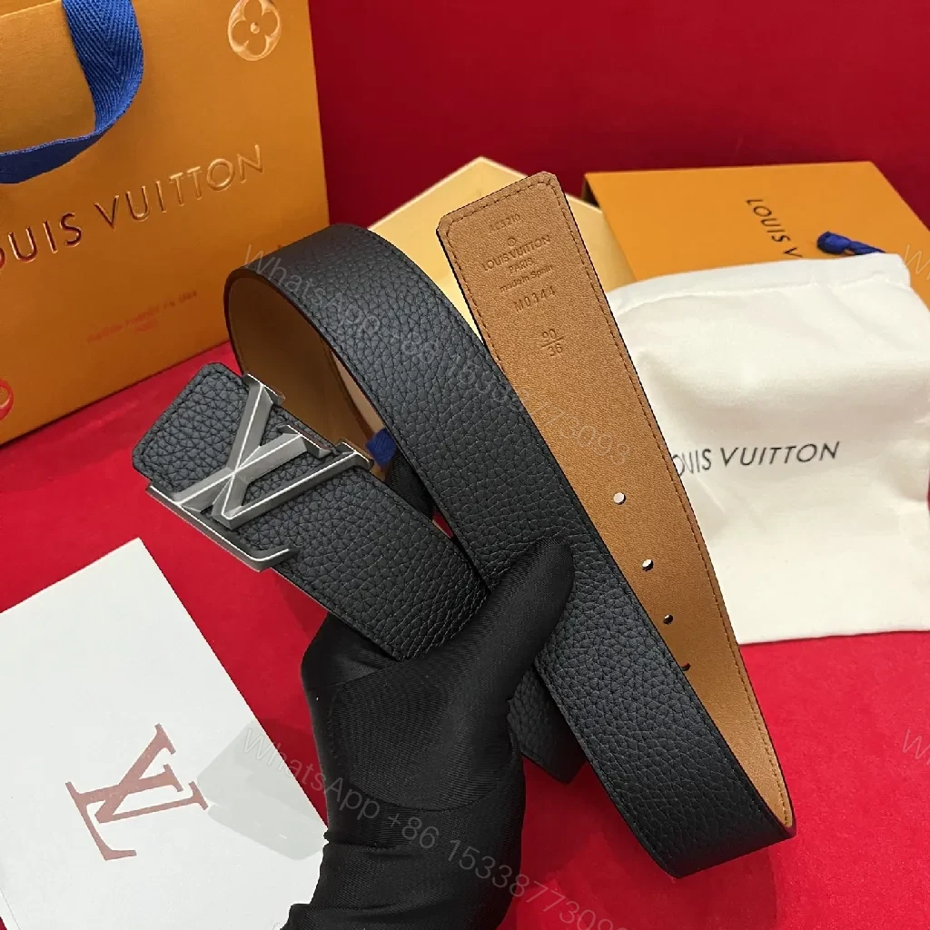 Leather Belt + Calfskin + Minimalist + Subtle Signature Buckle + Belt — view 1