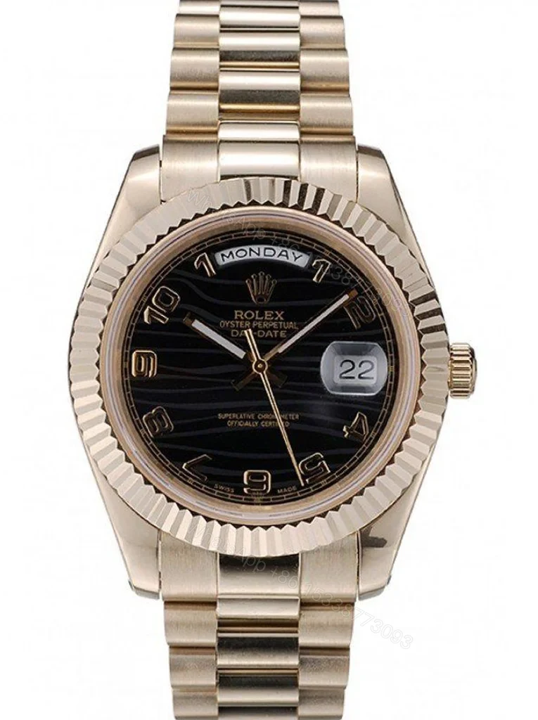 Superclone Rolex Day-Date Black Dial 41998 40 mm — view 1