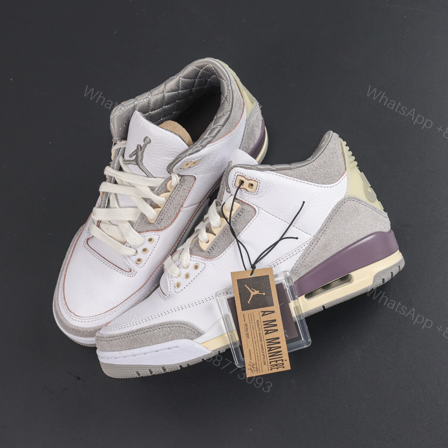 View 7 of A MA MANIÉRE x AIR JORDAN 3 RETRO “Medium Grey” Reps