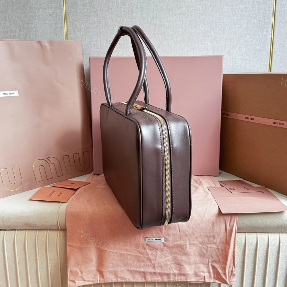 View 5 of 高仿miumiu*5BB17長肩帶公文包木色免檢版