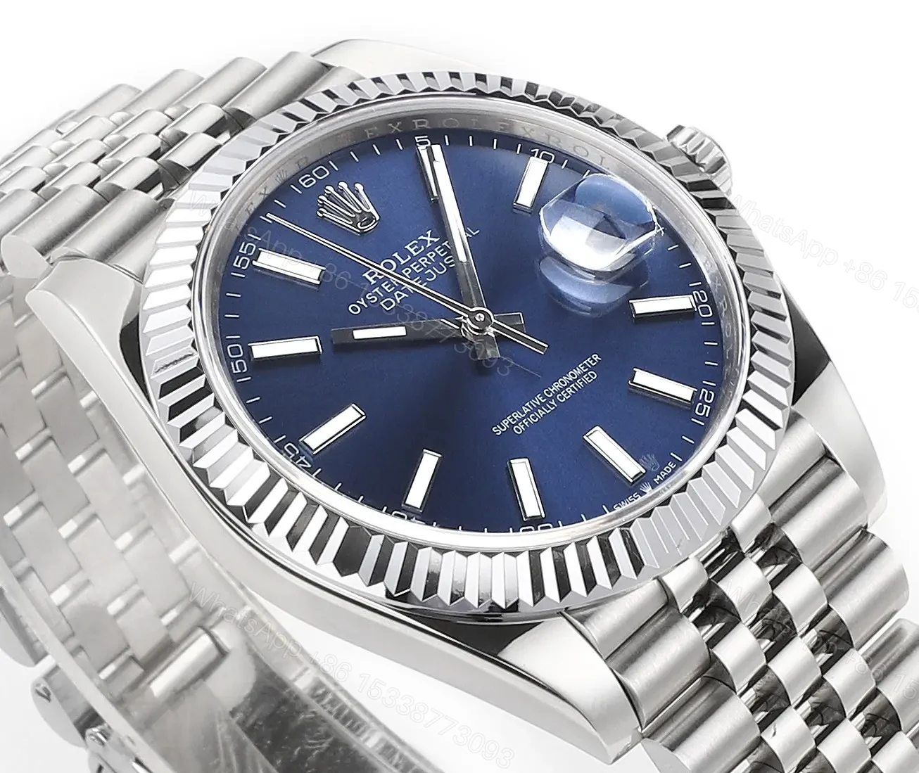 View 5 of 3A Factory Clean Factory DDF Silver Blue Datejust Classic Watch