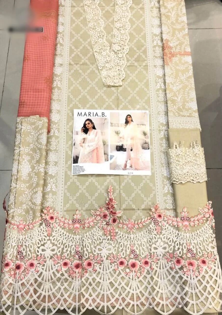 View 2 of Maria B Off White Lawn Master Replica