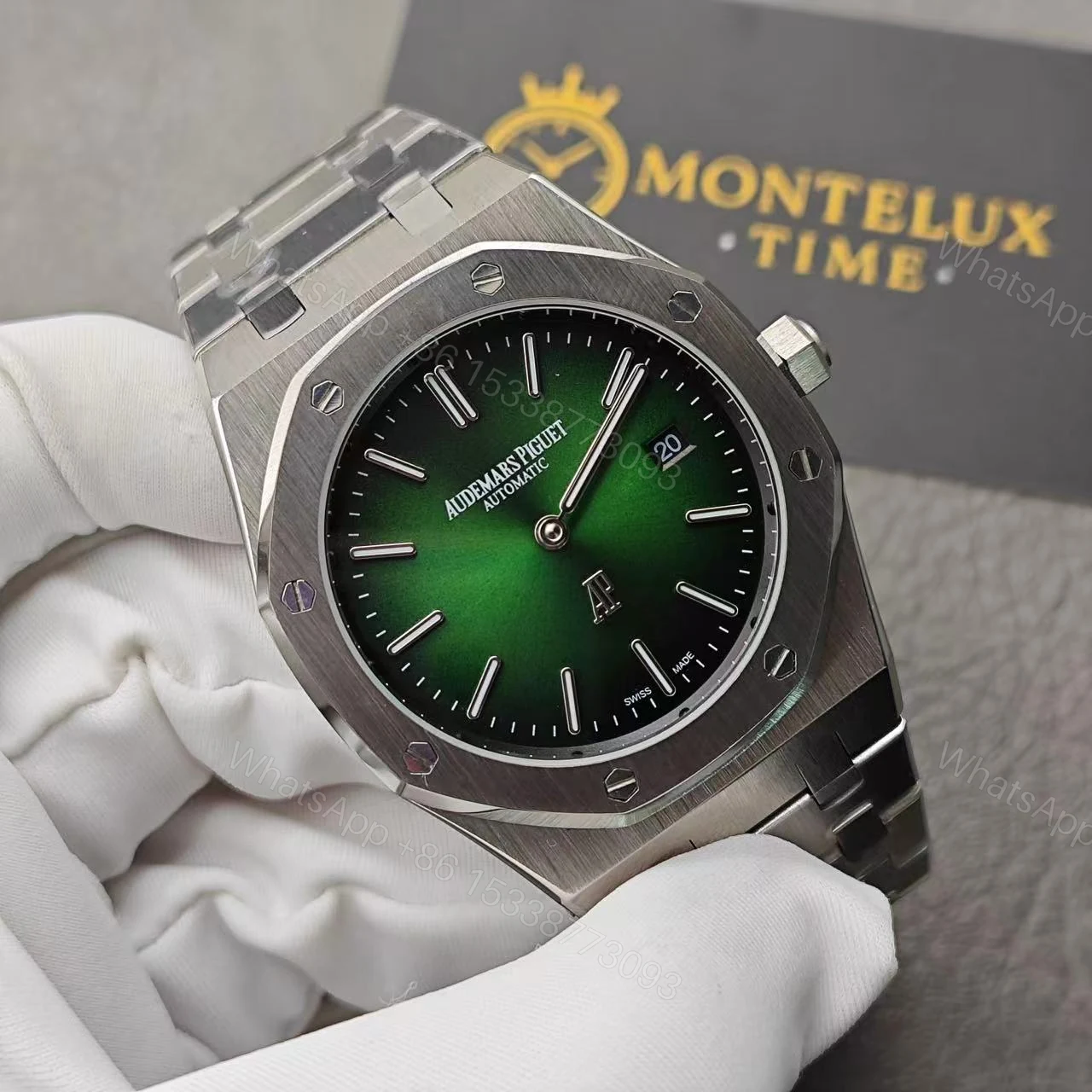 View 2 of Replica Audemars Piguet Royal Oak Green Watch