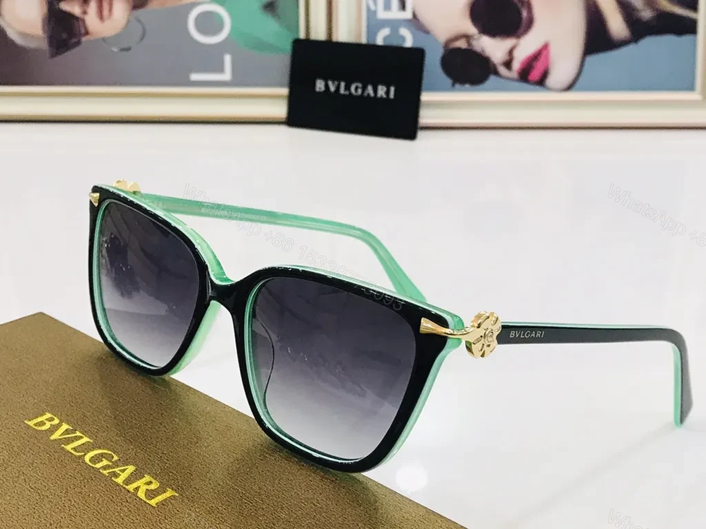 View 8 of Cream Ivory Acetate Sunglasses with BVLGARI Hardware - Luxe Pair
