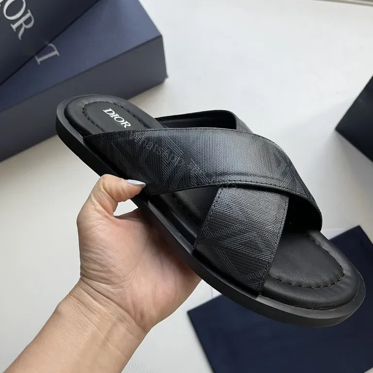 View 5 of Effortless Luxe Monogram Slide - Designer Comfort Sandal