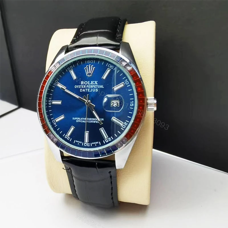 View 3 of Rolex Oyster Perpetual Datejus Navy Blue Dial Ruby Around 40Mm