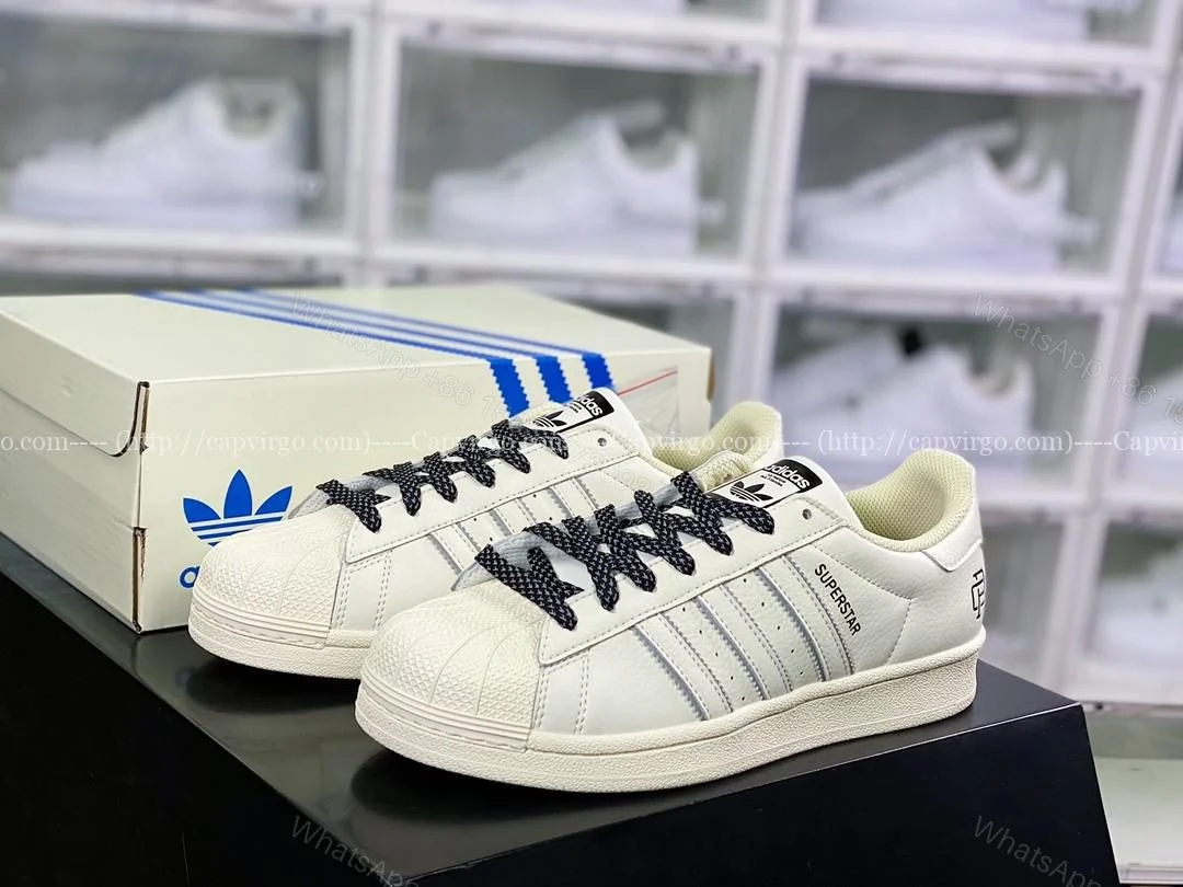 View 2 of FIRST COPY ADIDAS ORIGINALS SUPERSTAR UNDEFEATED WHITE BLACK SHOES