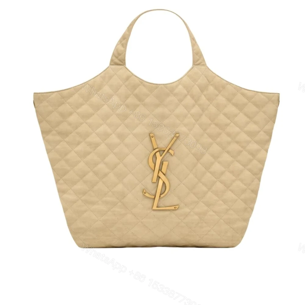 Saint Laurent Icare Maxi Shopping Bag In Quilted Beige 50Cm 698651AABR89748 — view 1