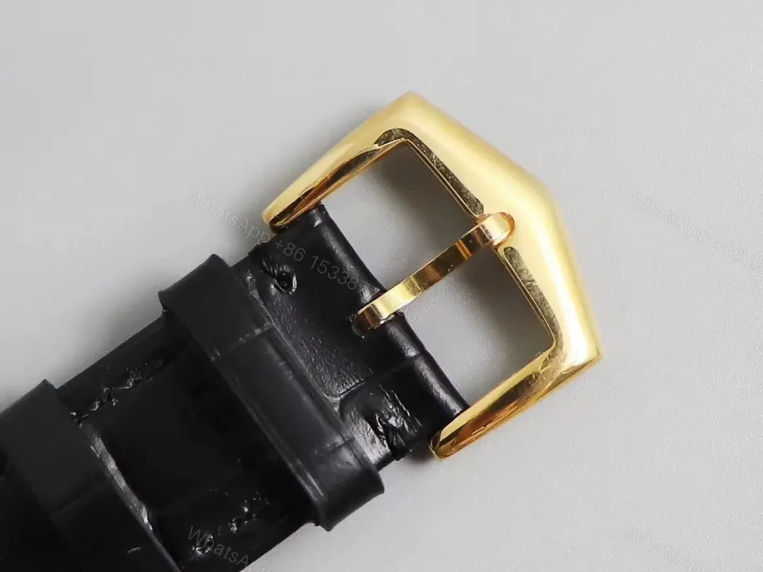 View 9 of Patek Philippe Calatrava 5120G White Dial Gold Case with Black Leather Strap Roman Numerals and Ultra Thin Design