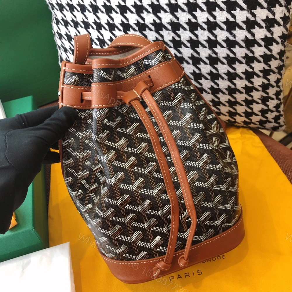 View 3 of 高仿Goyard*PEFLOT2抽繩水桶包棕色免檢版