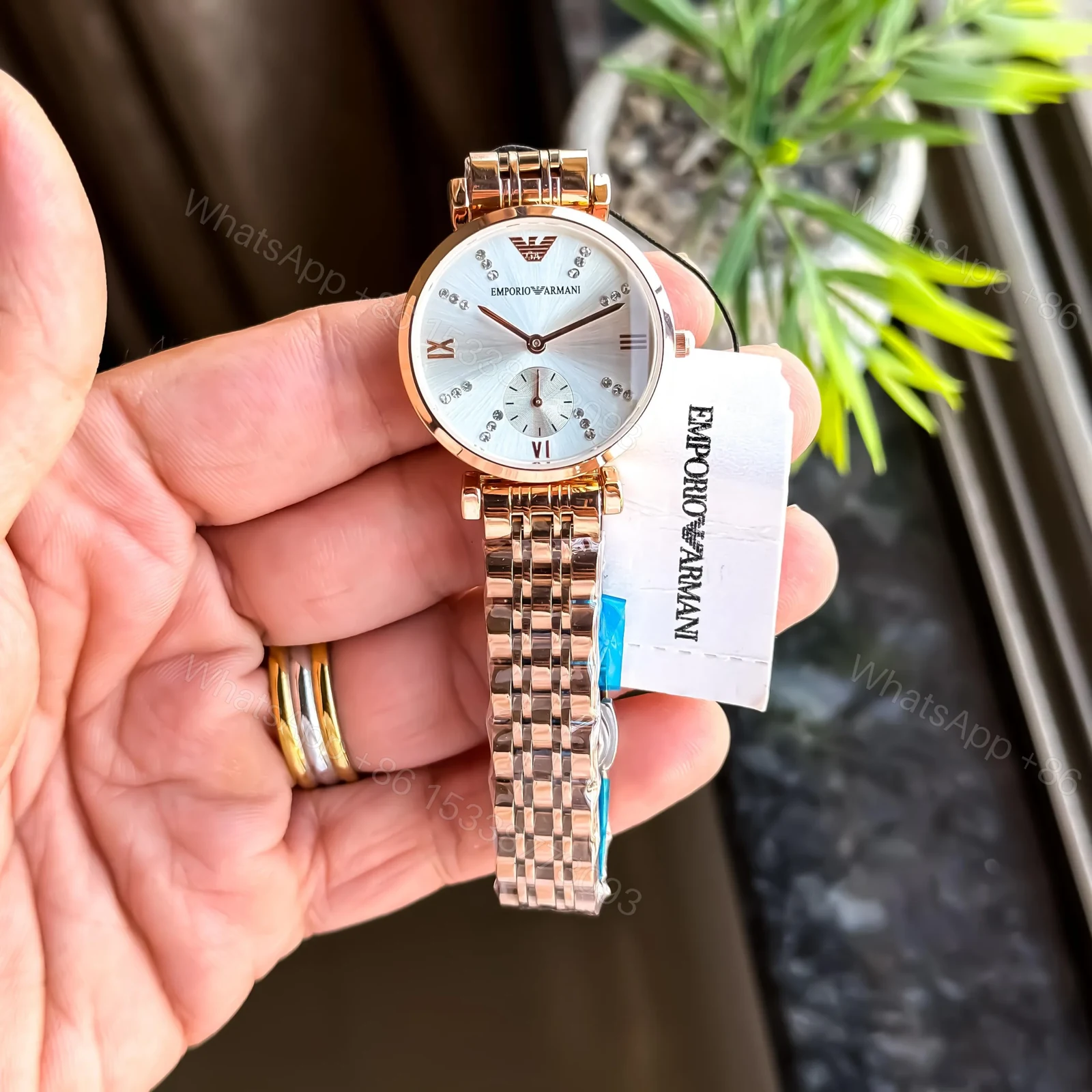 View 2 of Emporio Armani Rosegold Slim Collection