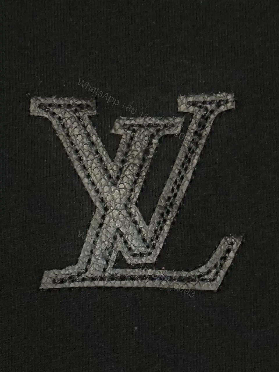 View 7 of Premium Black Tee — Discreet Logo, Soft Cotton Blend, Structured Fit