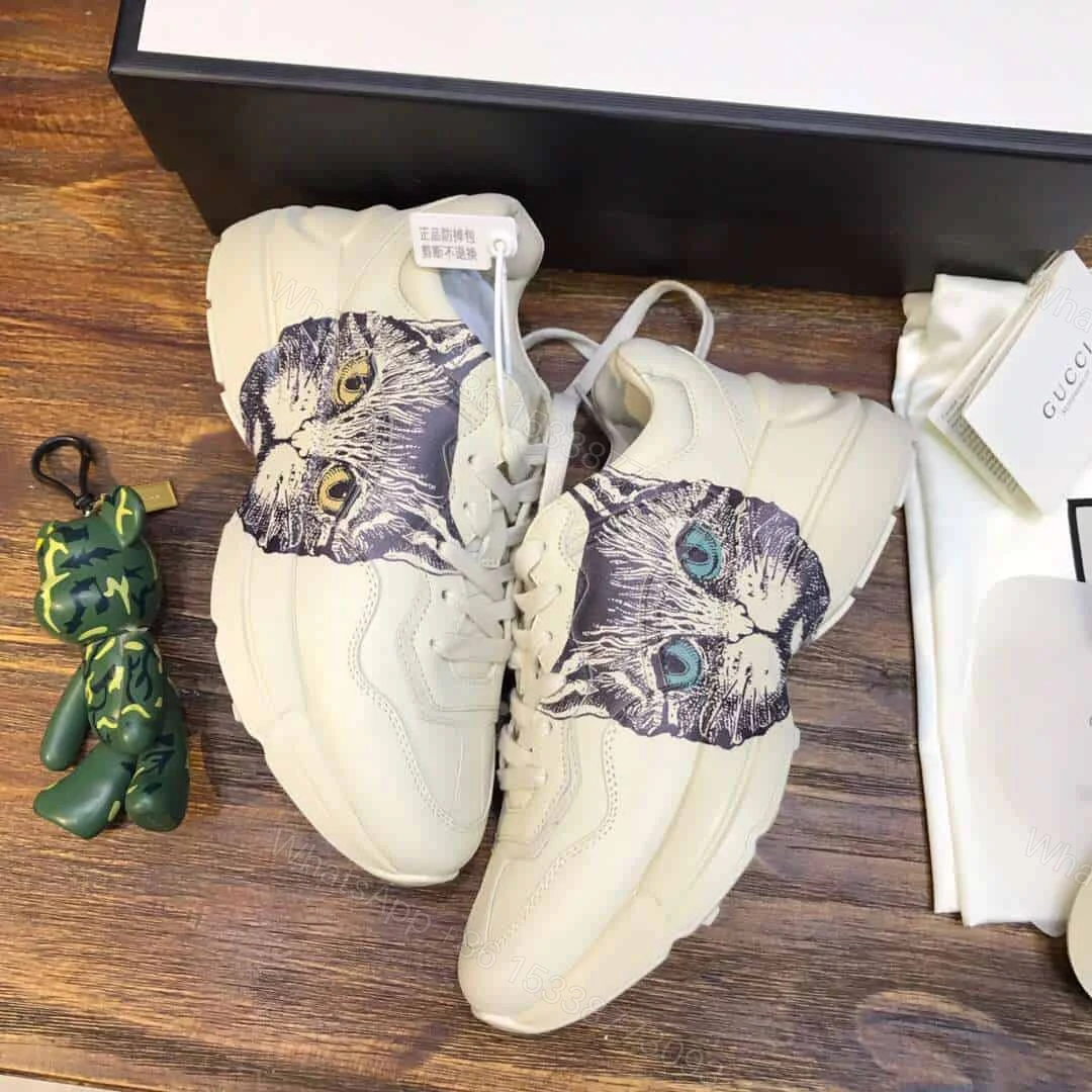 View 4 of GUCCI RHYTON SNEAKER WITH MYSTIC CAT