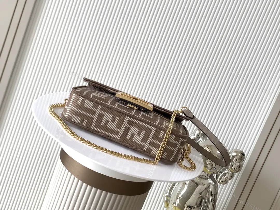 View 5 of Gold-Accented Monogram Crossbody Bag