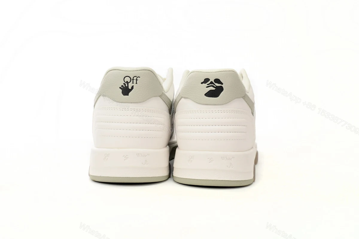 View 3 of OFF-WHITE Out Of Office "OOO" Low Tops White Grey 2021 OMIA189F21LEA0010161