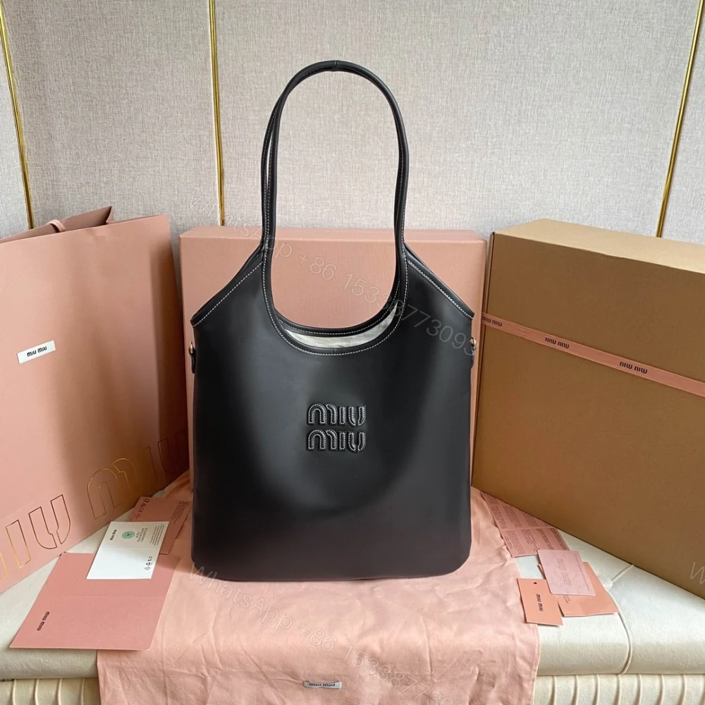 高仿miumiu繆繆*IVY系列5BG231限定款Tote包黑色免檢版 — view 1