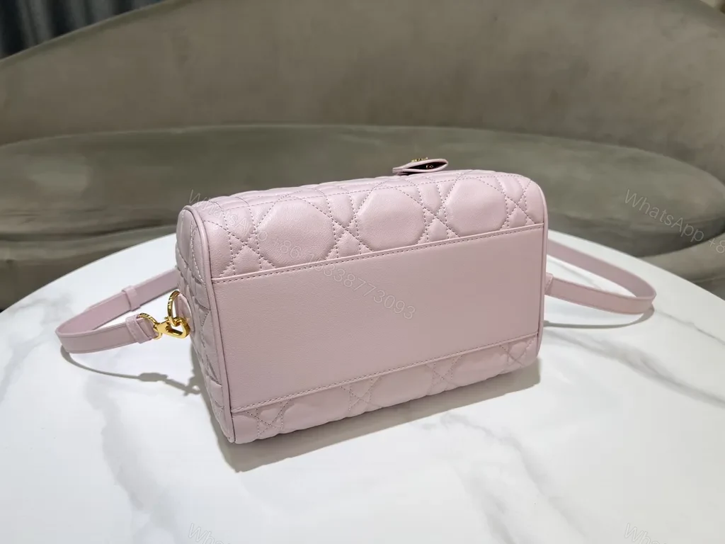 View 2 of Chic Pink Quilted Mini Bag â€” Dior Luxury, Structured Silhouette