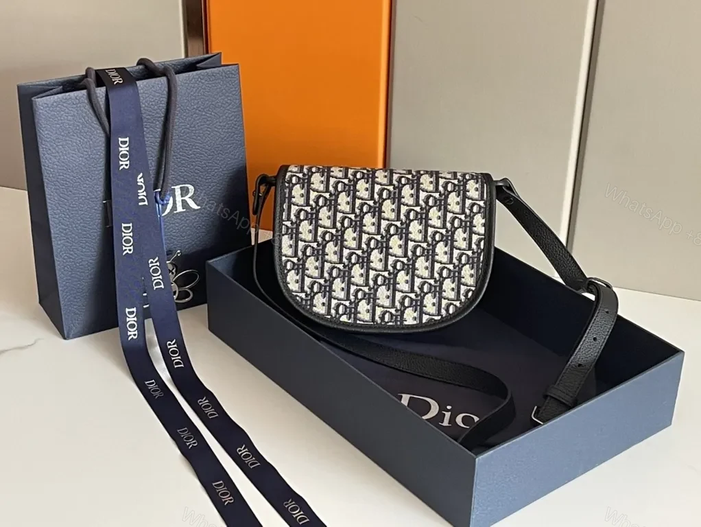 View 2 of Monogram Saddle Bag: Dior Canvas Crossbody Chic