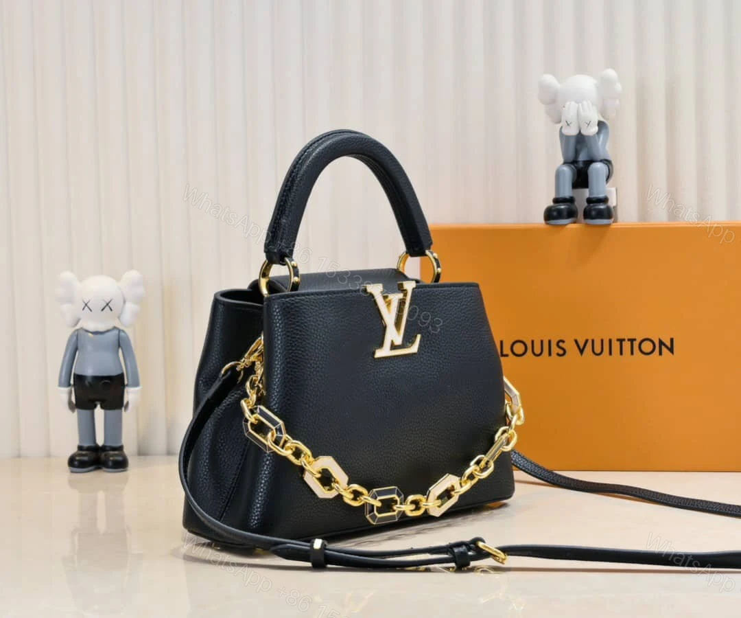 View 3 of LOUIS VUITTON CAPUCINES BB BAG WITH CHARM BLACK 27CM