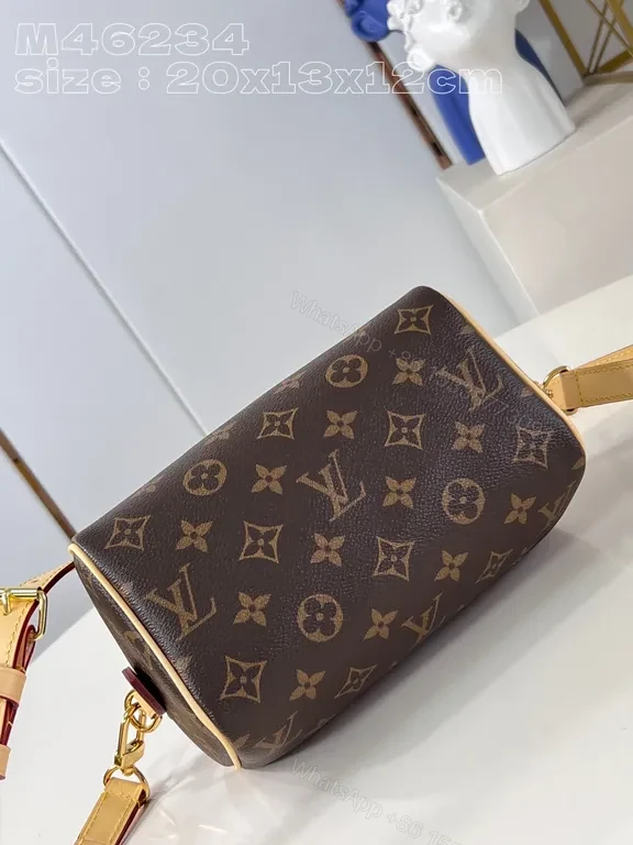 View 7 of Monogram Luxe Compact Handbag: Gold Hardware, Leather Trim