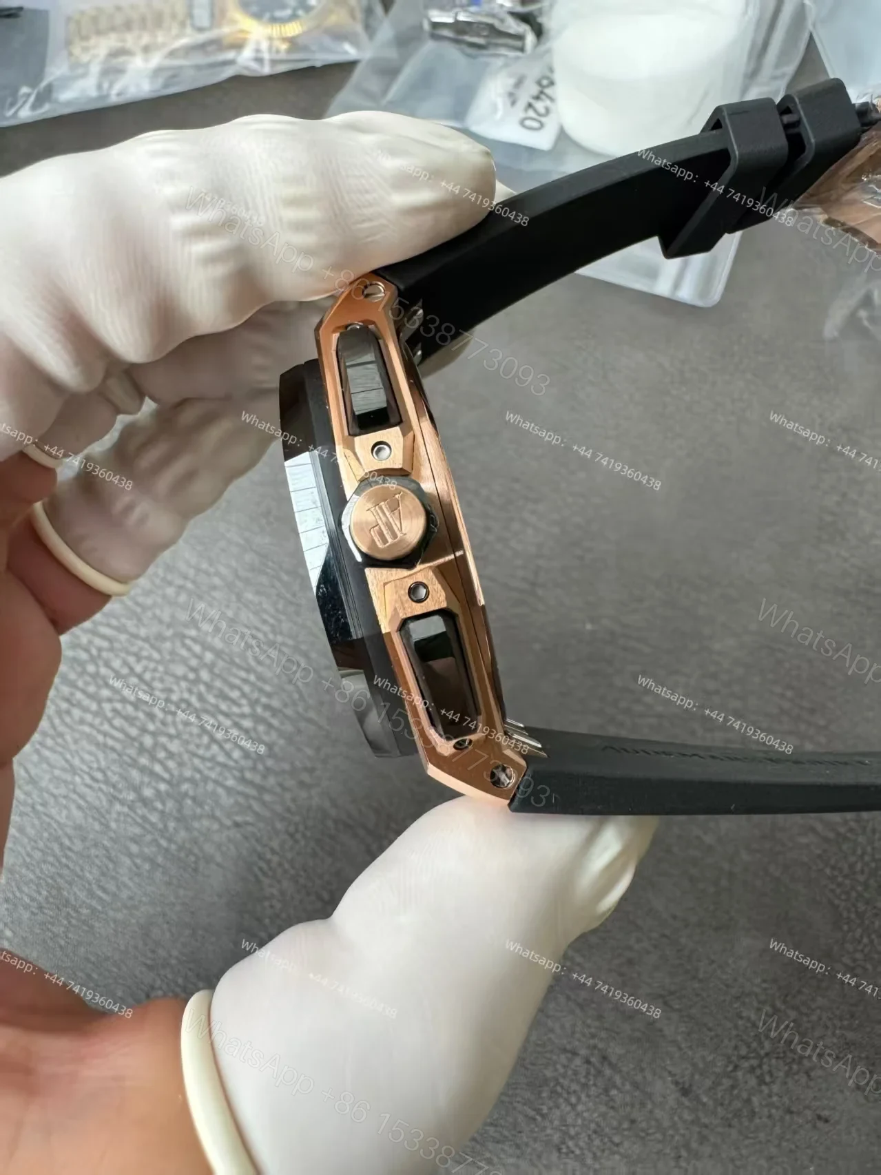 View 10 of Audemars Piguet Super Clone Royal Oak Offshore Rose Gold 26420 Black Dial Chronograph 43mm