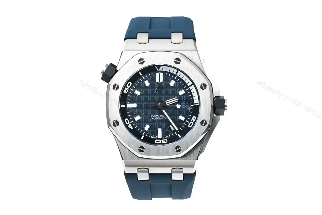 OM Factory Audemars Piguet Royal Oak Offshore Diver Watch – Blue Dial, Stainless Steel Case, Rubber Strap — view 1