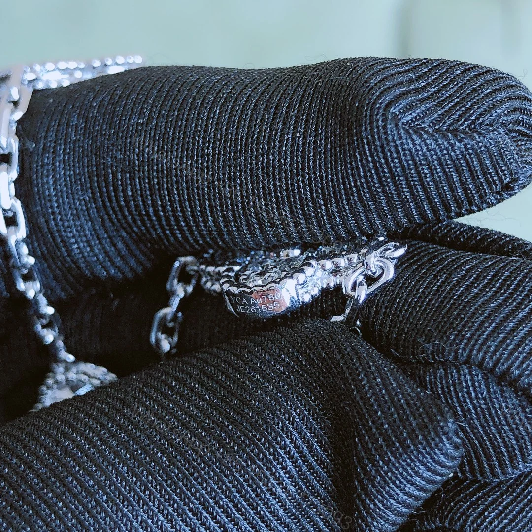 View 8 of Van Cleef & Arpels Vintage Alhambra Necklace Full Diamonds