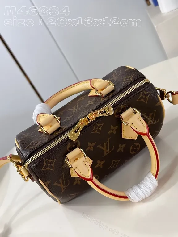 View 5 of Monogram Luxe Compact Handbag: Gold Hardware, Leather Trim