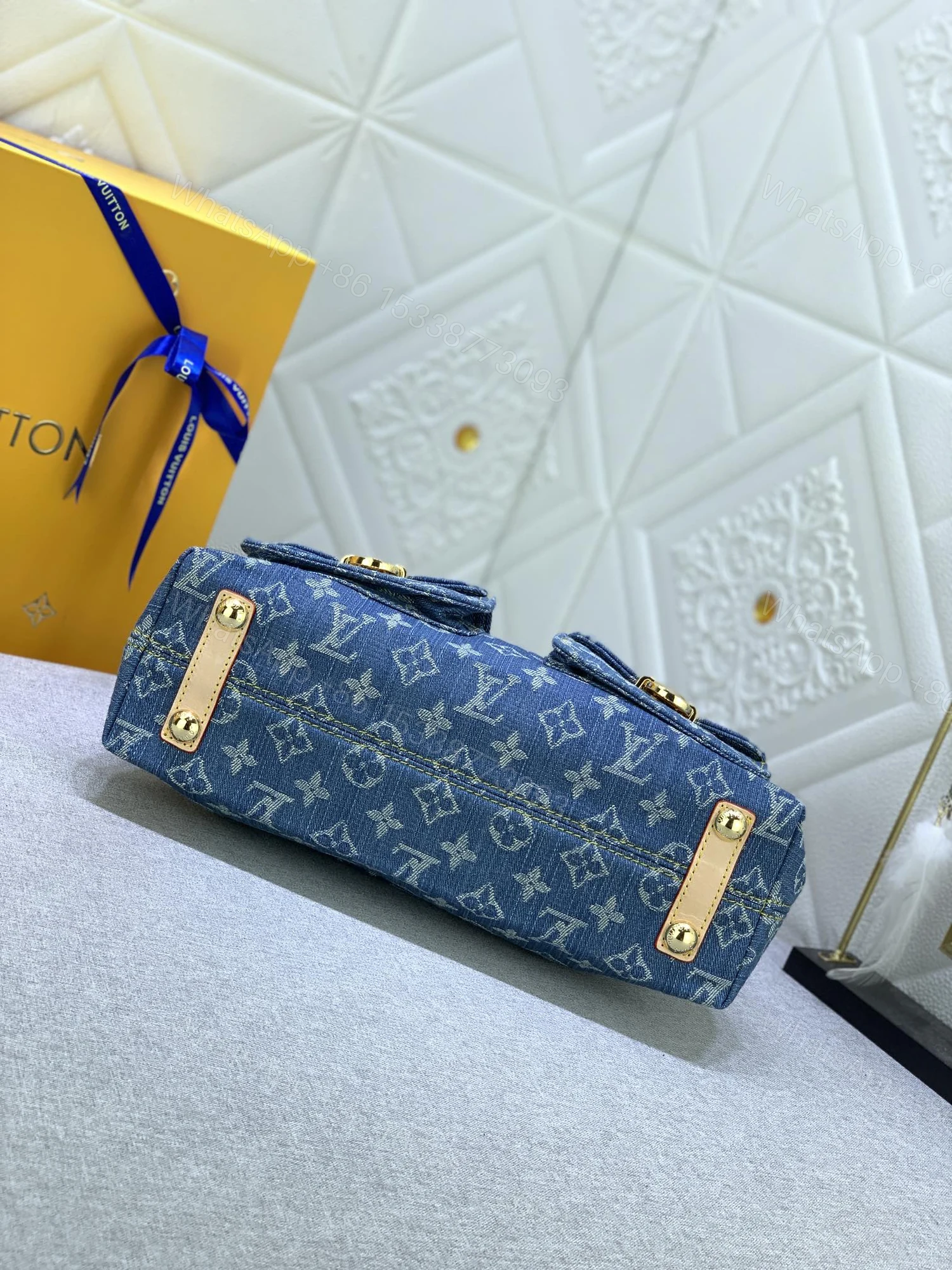 View 9 of LV Baggie PM Monogram Denim Blue