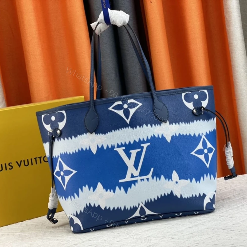 View 3 of Louis Vuitton Neverfull MM Monogram Escale Blue 31Cm