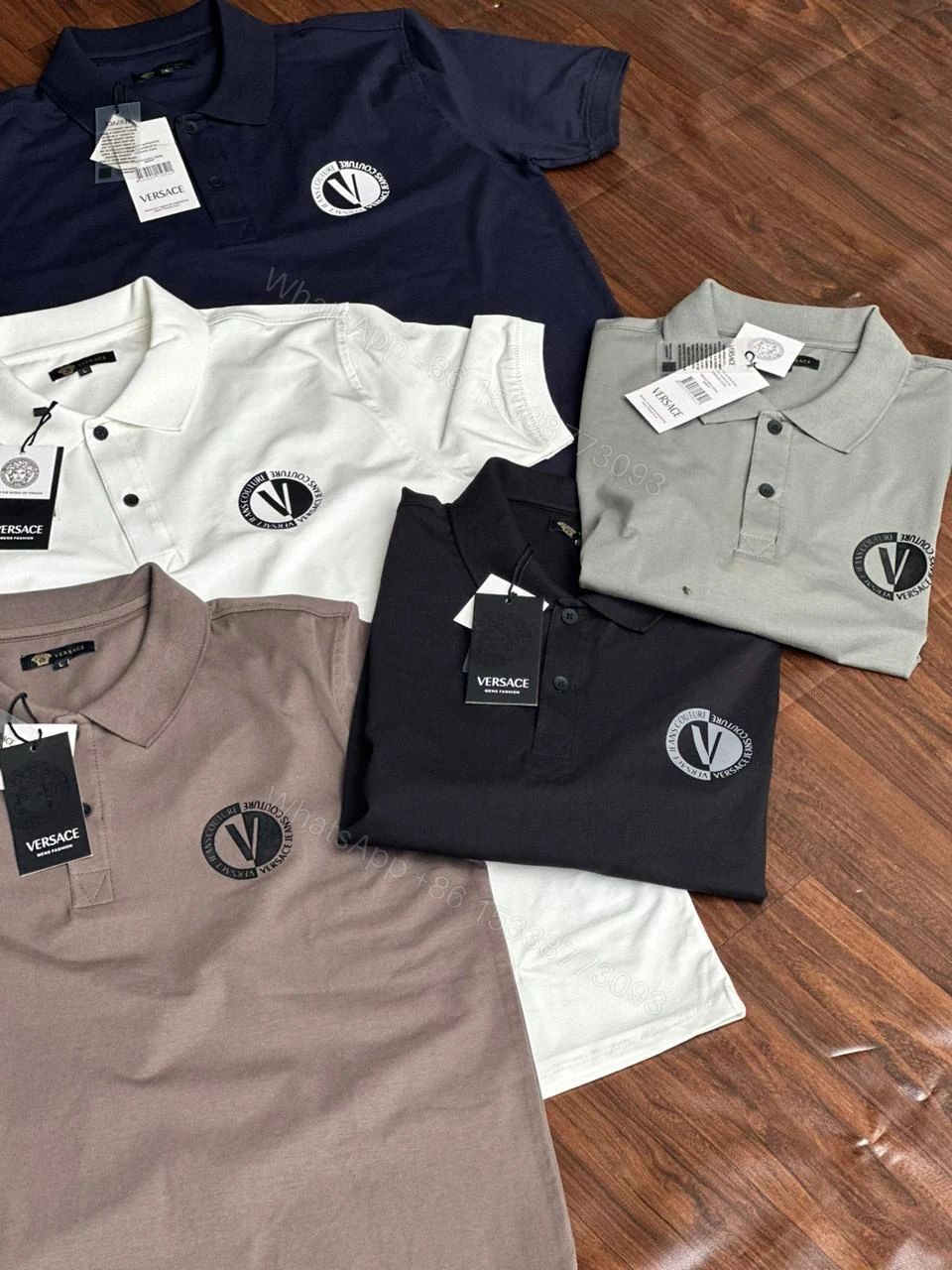 View 7 of FIRST COPY VERSACE EXCLUSIVE COTTON LYCRA COLLAR T-SHIRT