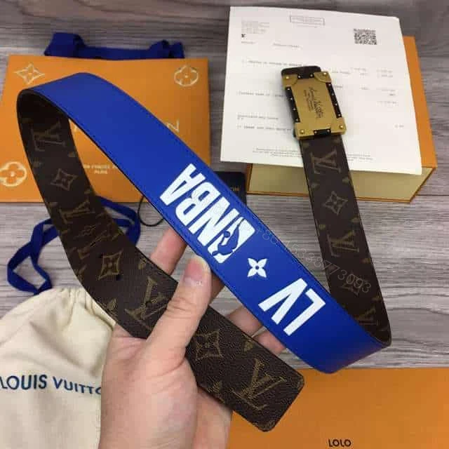 View 3 of LOUIS VUITTON X NBA 3 STEPS 40MM REVERSIBLE MONOGRAM CANVAS BELT – B101