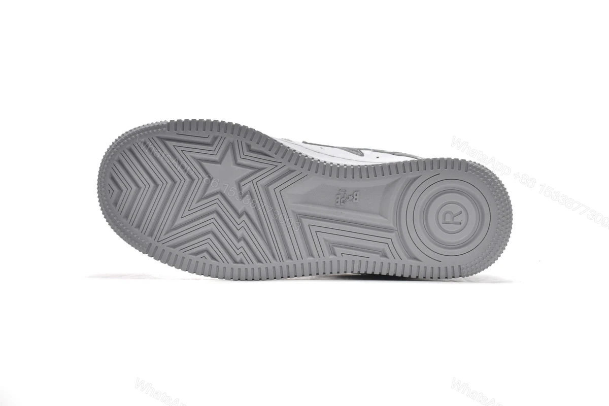 View 4 of Cheap Fake BapeSta Low White Grey Mirror Surface
