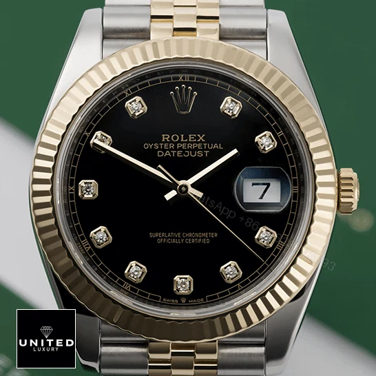 View 5 of Rolex Datejust 69173 Lady Diamond Black Dial Replica