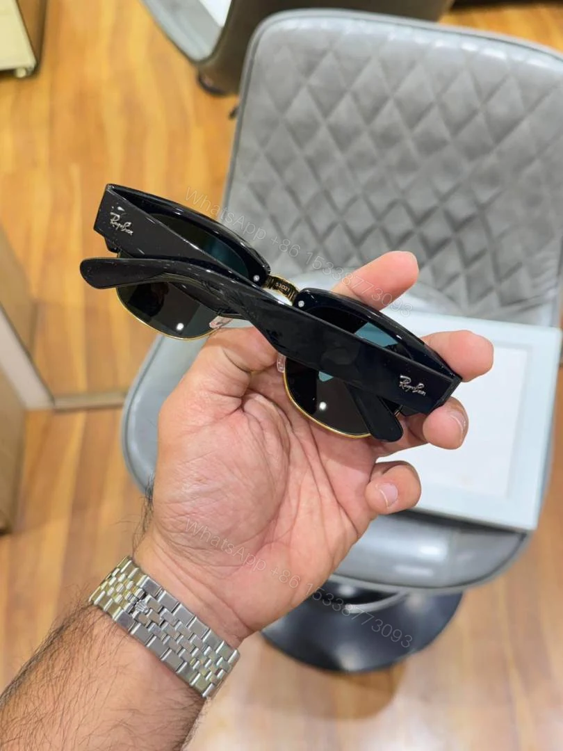 View 5 of First Copy Ray Ban RB316 Mega Clubmaster Black Gold Sunglasses Online India
