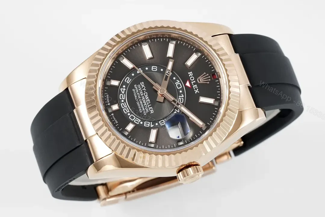 View 4 of Rolex Sky-Dweller Champagne Dial Everose Gold & Oystersteel 42MM 336238-0002