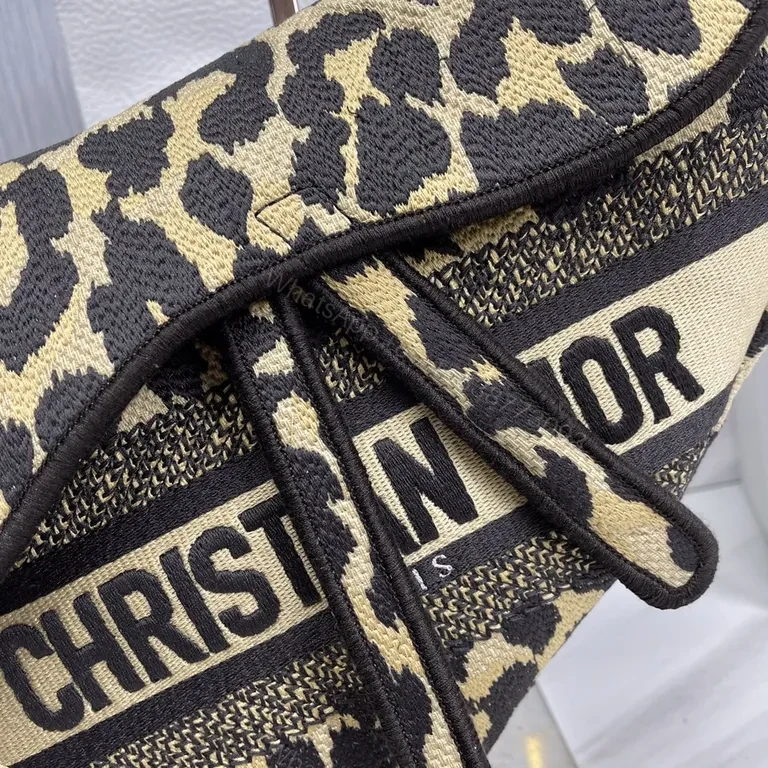 View 3 of Leopard-Print Saddle Bag: Luxe, Compact Dior-Style Accessory