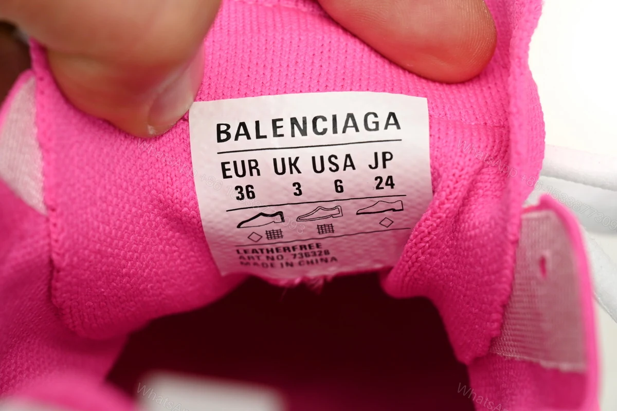 View 3 of Balenciaga Track Black Rice Pink White 736328 W3SKC 9055