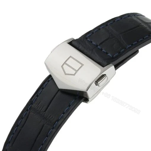 View 2 of Replica TAG Heuer Monaco Men Automatic Blue Leather Watch CAW2111.FC6183