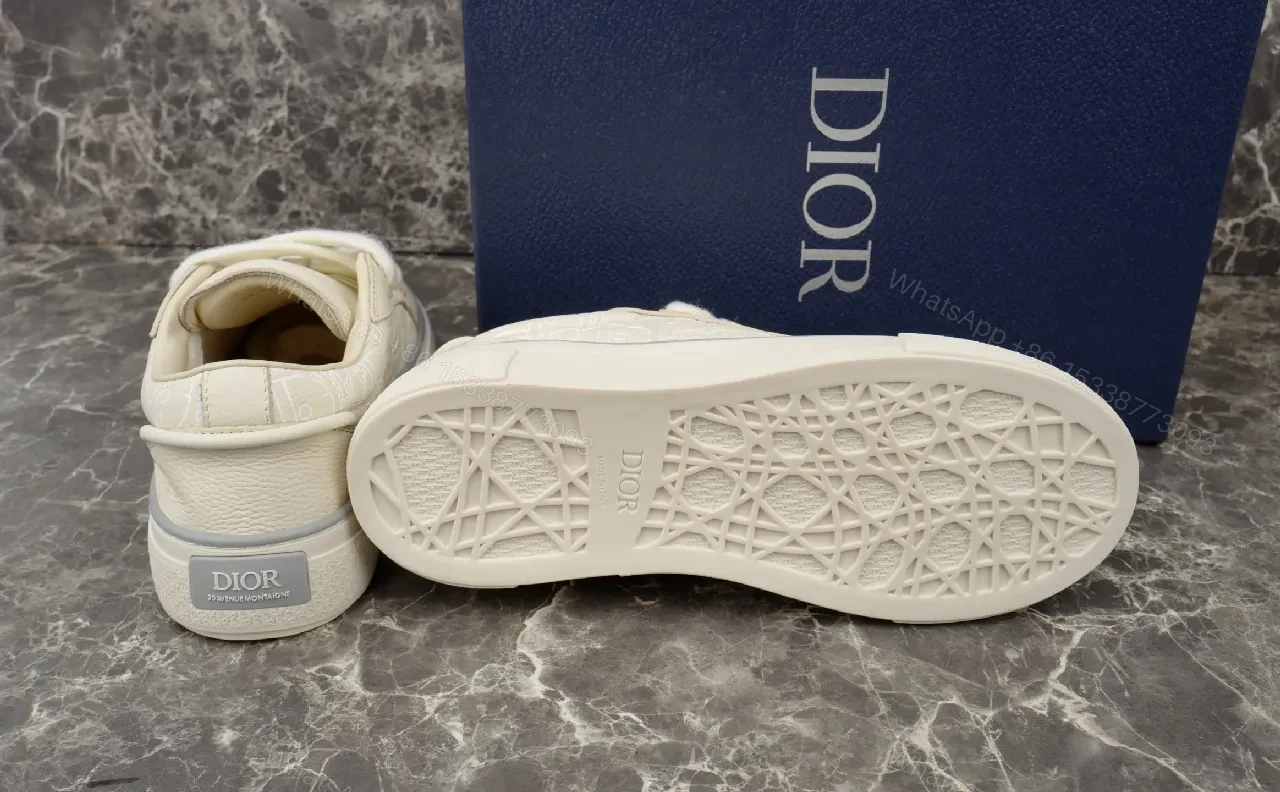View 5 of White Leather Minimalist Low-Top Sneakers with Luxe Trim