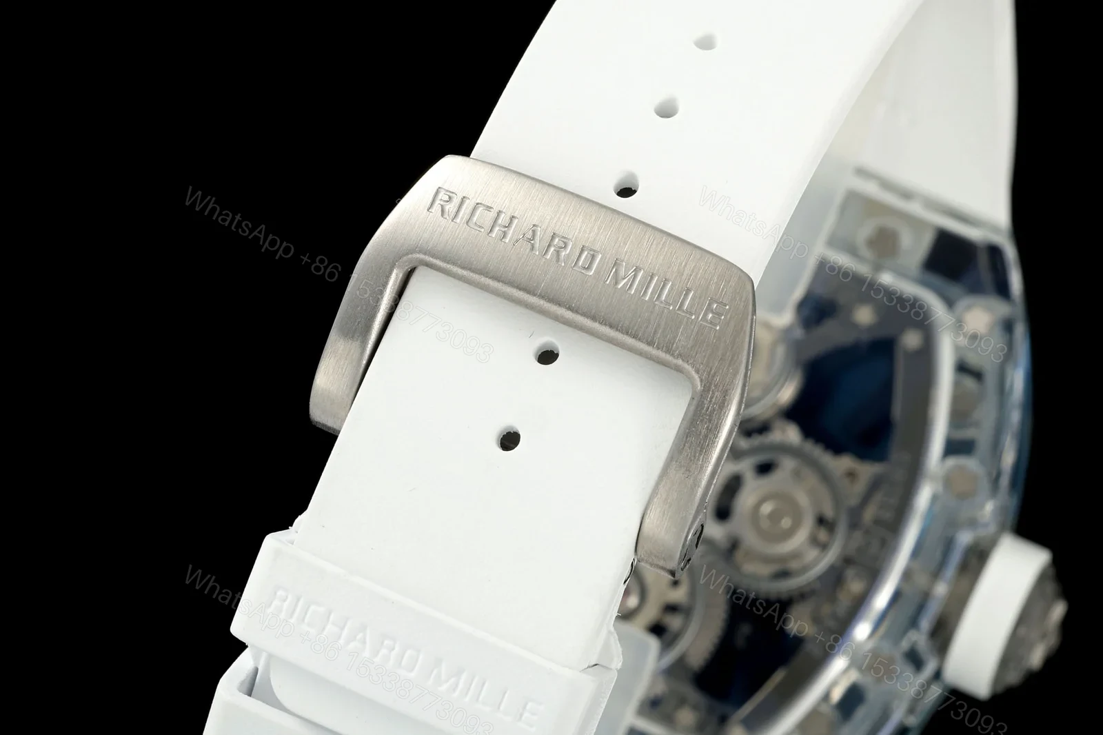 View 6 of Richard Mille RM56-02 Sapphire Crystal Tourbillon Watch Transparent Skeleton Cable Suspension Movement Ultra Light Premium Edition RM-RM56-02-SCX-TB35
