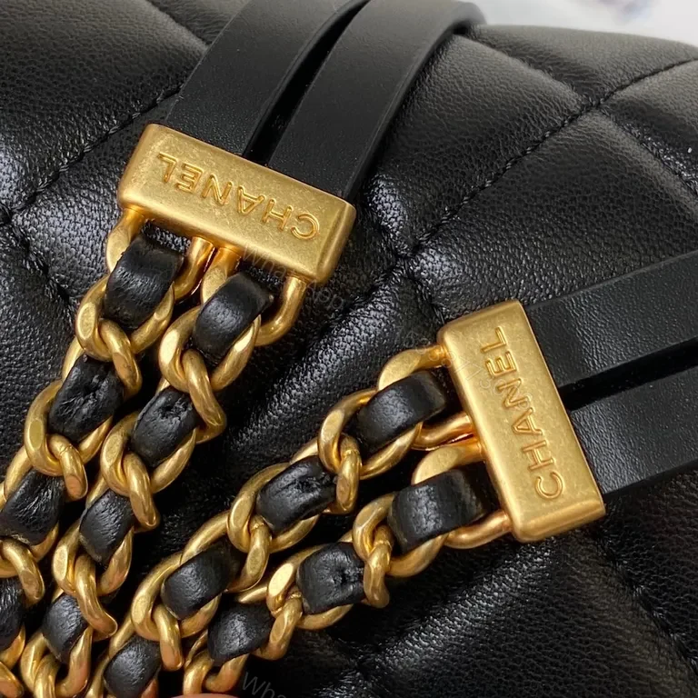 View 3 of Quilted Black Leather Shoulder Bag - Chic, All-Day Luxury