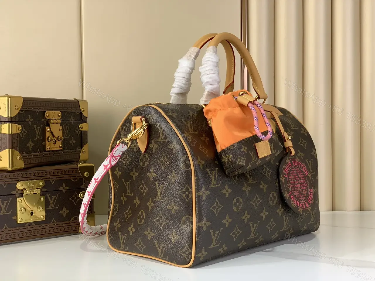 View 10 of Statement Monogram Satchel: Bold Texture & Practical Luxury