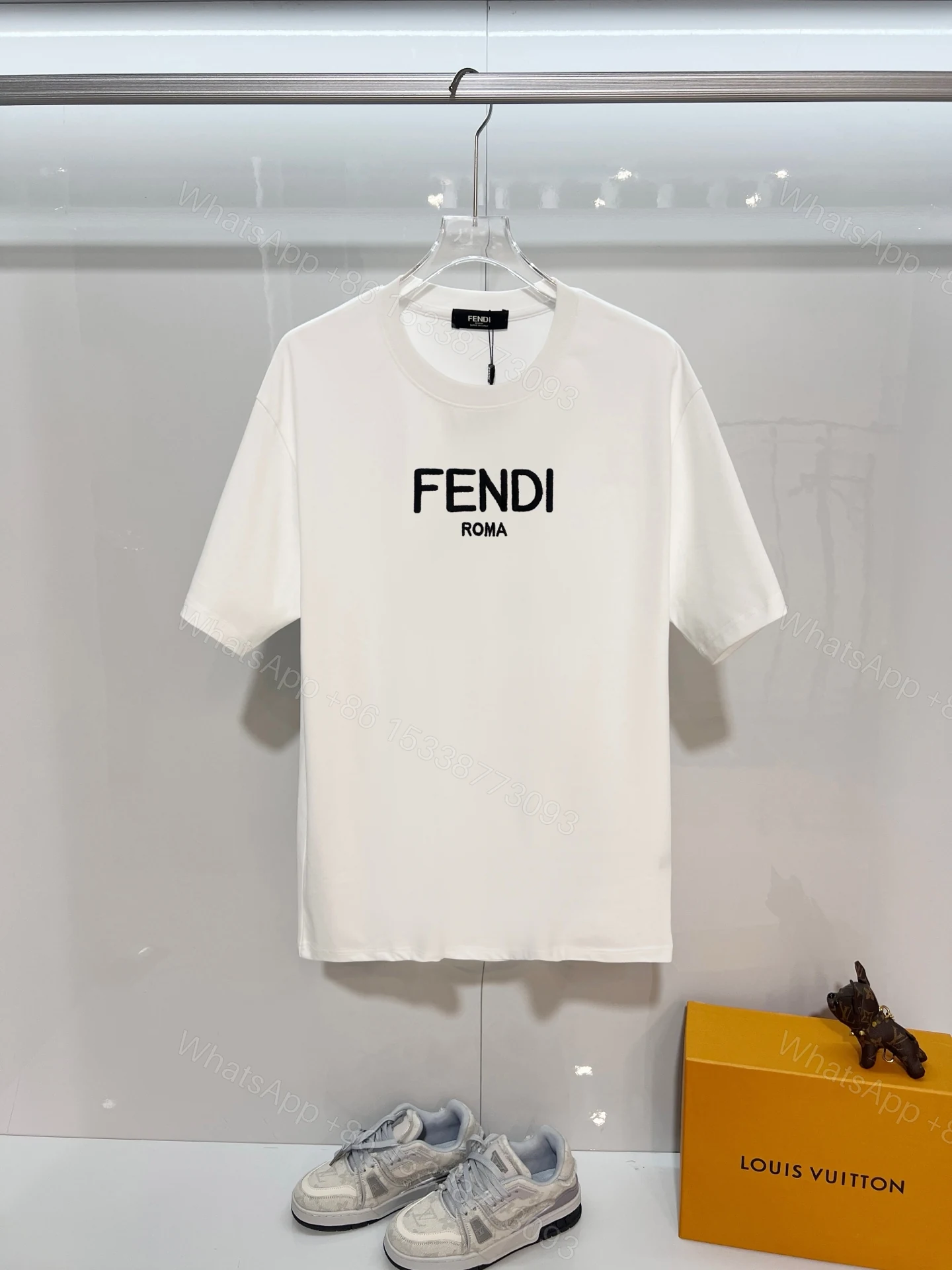 FENDI高仿ROMA字母純棉短袖T恤潮流休閒款 — view 1