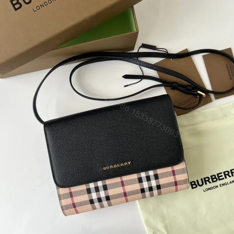 View 5 of Chic Burberry Crossbody â€” Signature Check, Gold Hardware