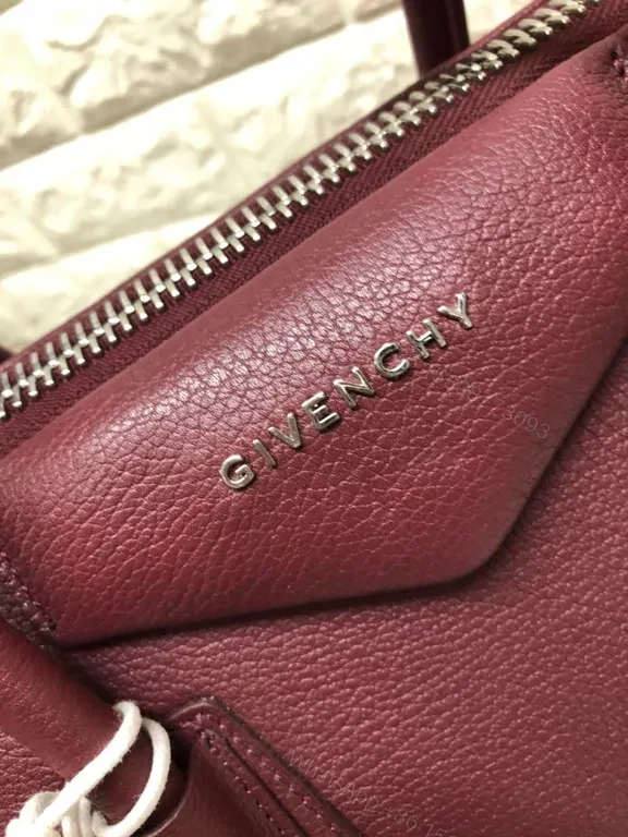 View 7 of Burgundy Pebbled Leather Handbag: Structured Luxury Tote