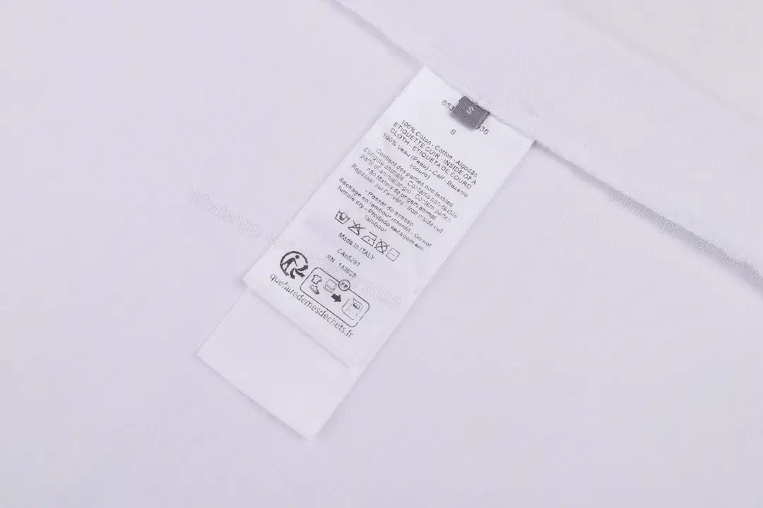 View 6 of White Cotton Casual Tee with Pocket Dior Patch [T-Shirt]