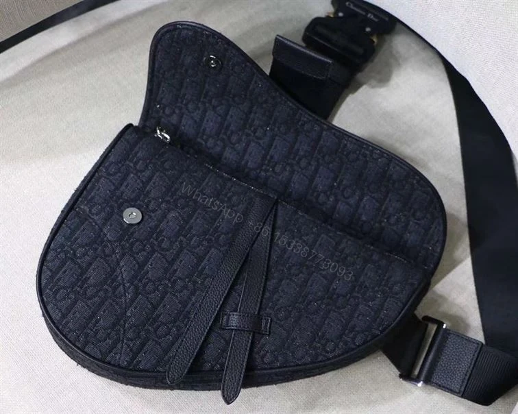 View 5 of SADDLE BAG BLACK DIOR OBLIQUE JACQUARD – DR06