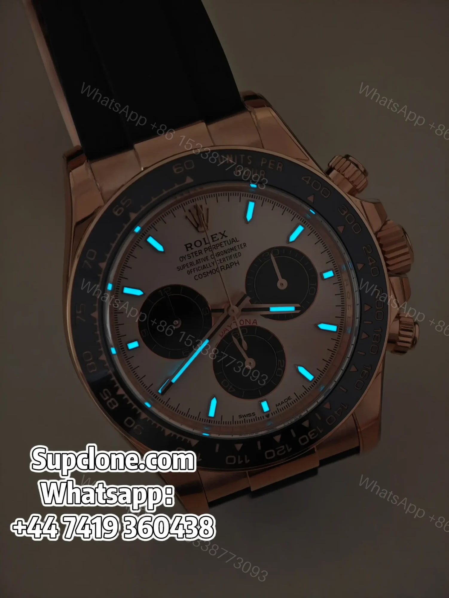 View 2 of Rolex Daytona Super Clone M126515LN-0006 Rose Gold 4131 Movement